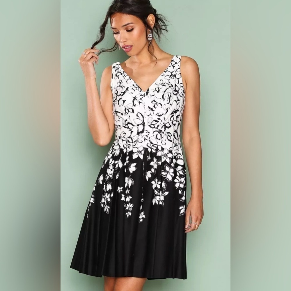Lauren Ralph Lauren marietta sleeveless floral a line mini dress size 4P